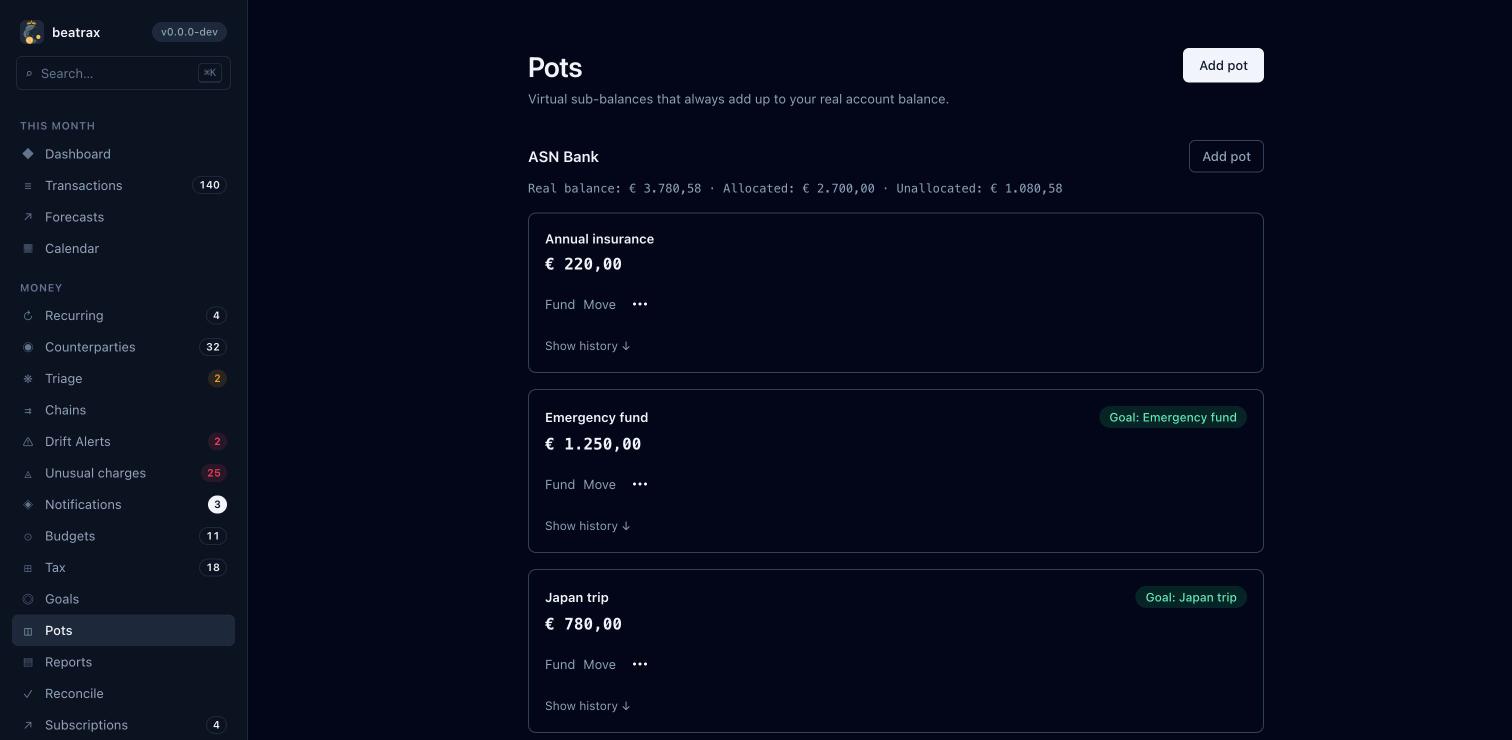 Pots inside one balance