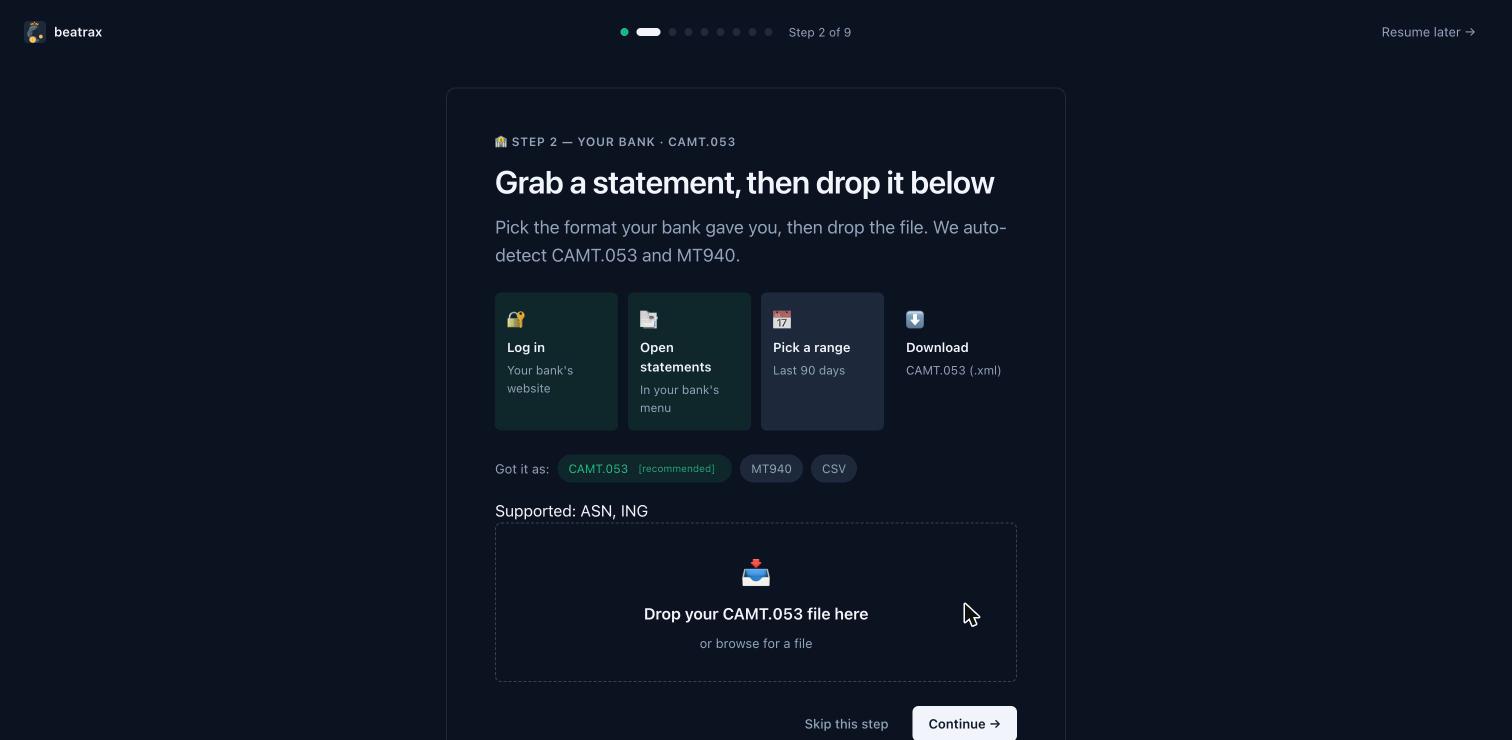 Drop in a statement — 2/9